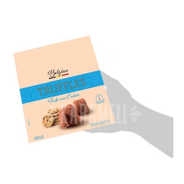 Trufa com Cookies 454g - Belgian Truffles - Importado Bélgica