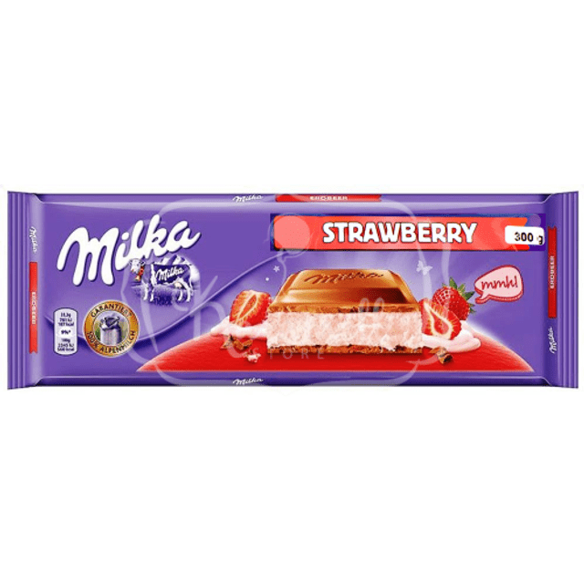 Milka Strawberry - Chocolate ao Leite & Morango - Importado Budapeste