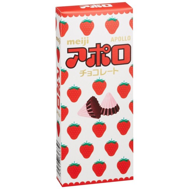 Doces do Japão - Meiji - Cones de Chocolate com Morango