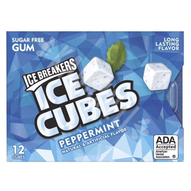 Chiclete Peppermint Cubes Sugar Free 28g - Ice Breakers - EUA