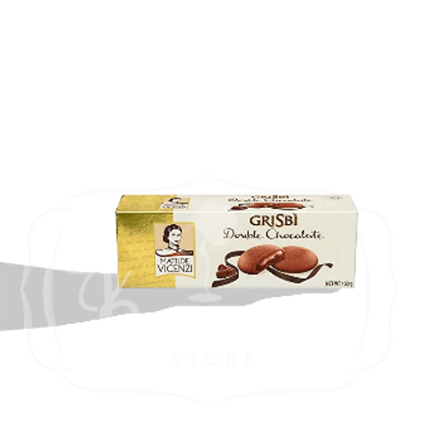Matilde Vicenzi - Grisbi Double Chocolate - Biscoito Recheado Com Creme de Chocolate - Importado da Itália