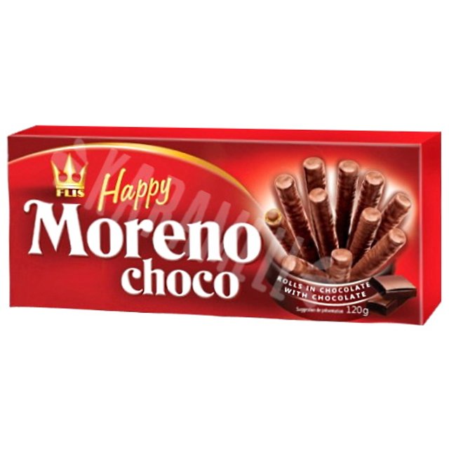 Biscoitos Wafers Happy Moreno Choco -  Flis - Polônia