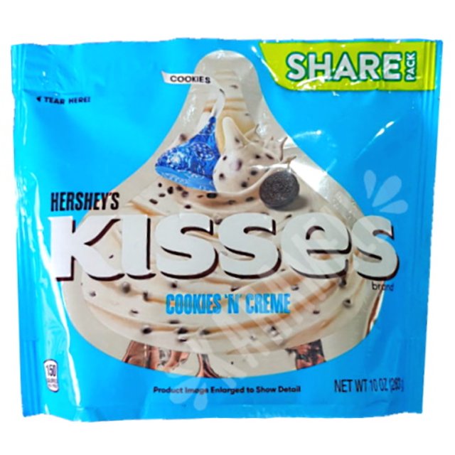 Kisses Cookies & Creme - Chocolate Hershey's - Importado EUA