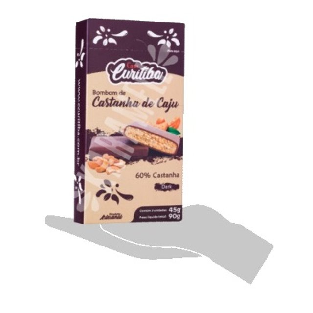 Chocolate de Castanha de Caju Dark - 60% Castanha - Casa Curitiba