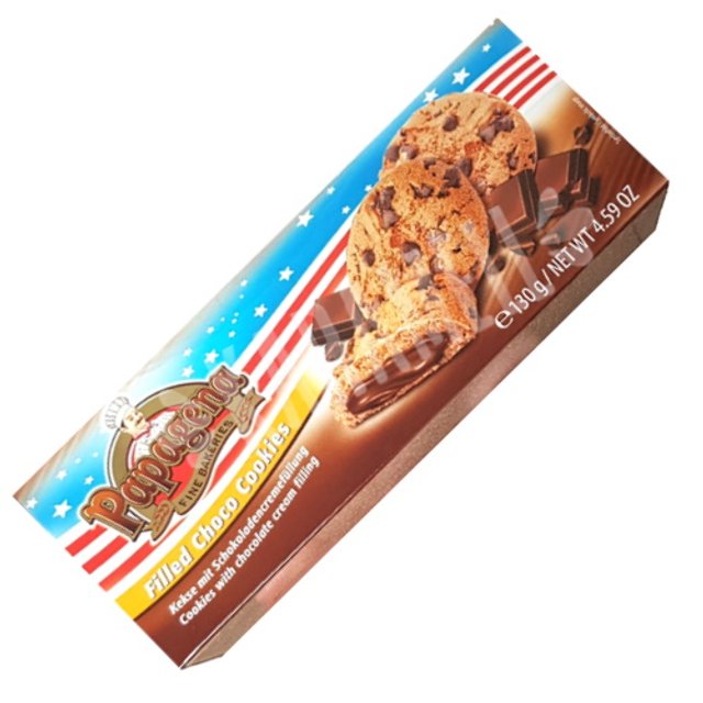 Biscoitos Cookies Filled Choco  - Papagena - Importado Austria
