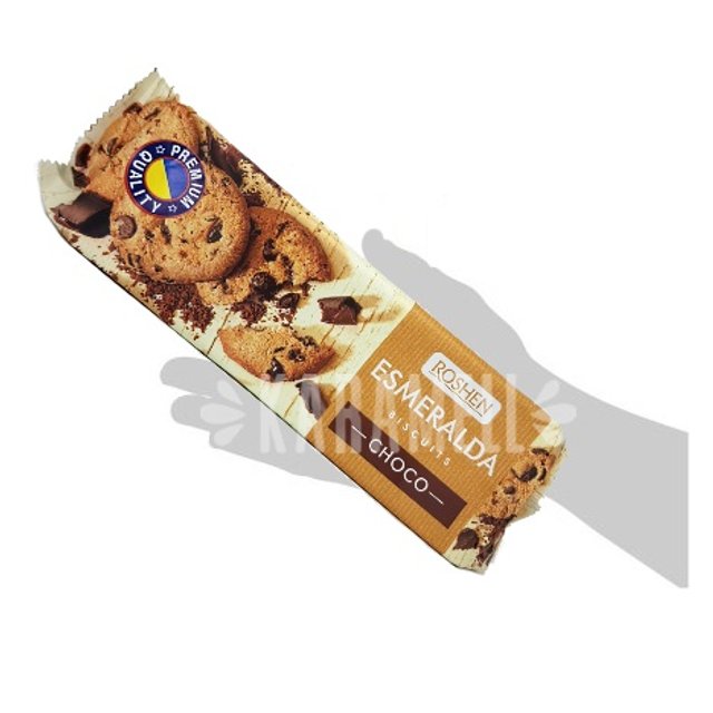 Biscoitos Cookies Esmeralda Choco - Roshen - Importado Ucrânia
