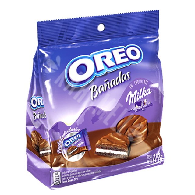 Biscoito Banadas Chocolate ao Leite - Oreo Milka - Importado Uruguai