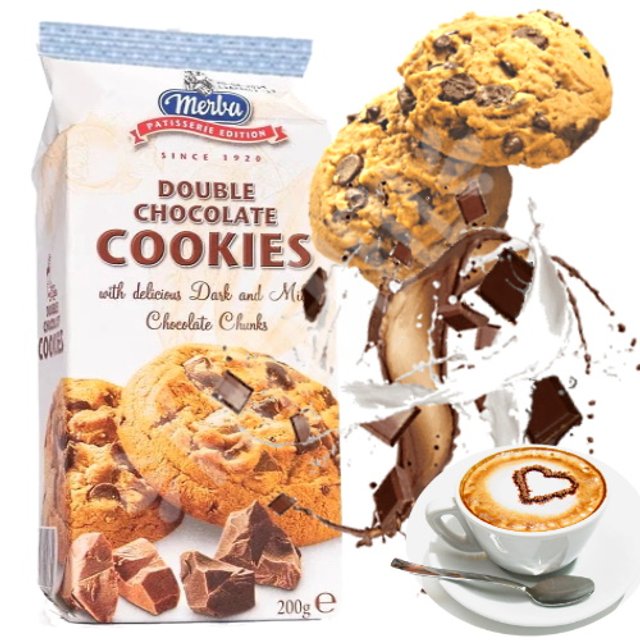 Cookies Double Chocolate Merba - Importado Holanda