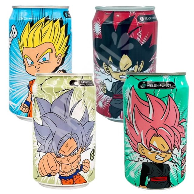 Kit Box 4 Refrigerantes Dragon Ball - Melhores Sabores - Importado