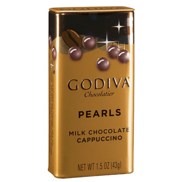 GODIVA Milk Chocolate Cappuccino Pearls - Pérolas de Cappuccino - Importado Bélgica - 43g