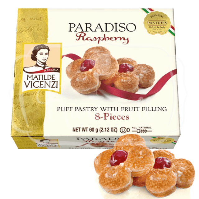 Paradiso Raspberry Matilde Vicenzi - Biscoito Folhado Com Framboesa