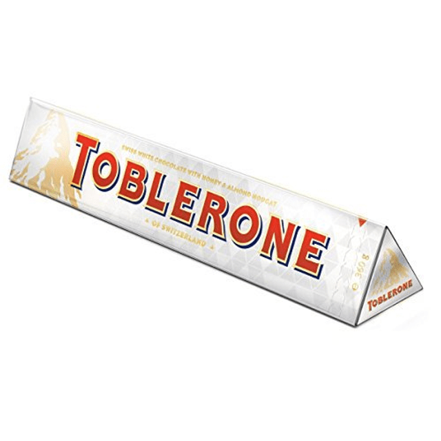 TOBLERONE * GIGANTE * Swiss White Chocolate Honey & Almond Nougat - Importado Suíça - 360g