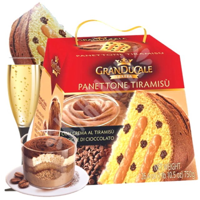 Panettone GranDuCale Gotas Chocolate e Tiramisù - Itália