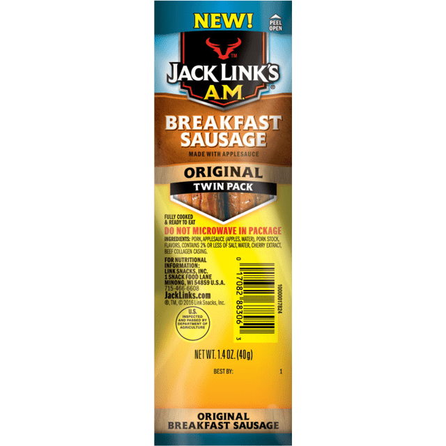 Jack Link's Breakfast Sausage Original - Linguiça - 40gr -  Importado EUA
