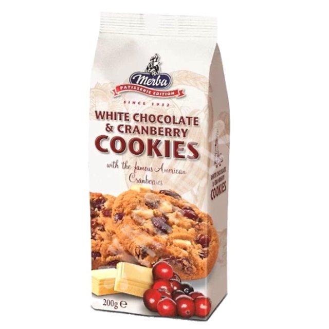 Cookies White Chocolate & Cranberry - Merba - Holanda