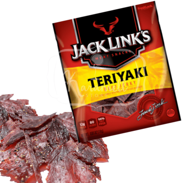 Jack Link's Snacks Carne PREMIUM - 1 Pacote(18grs) Sabor TERIYAKI