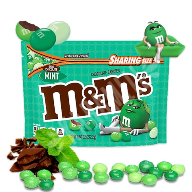 M&M's Mint 272,2g - Chocolate Amargo com Menta - Importado EUA