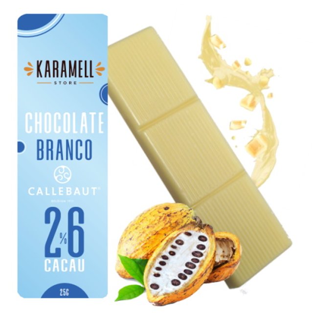 Chocolate Belga Branco 26% Cacau - Linha Karamell