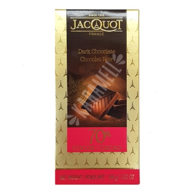 Chocolate Dark 70% Cocoa - Jacquot - Importado França