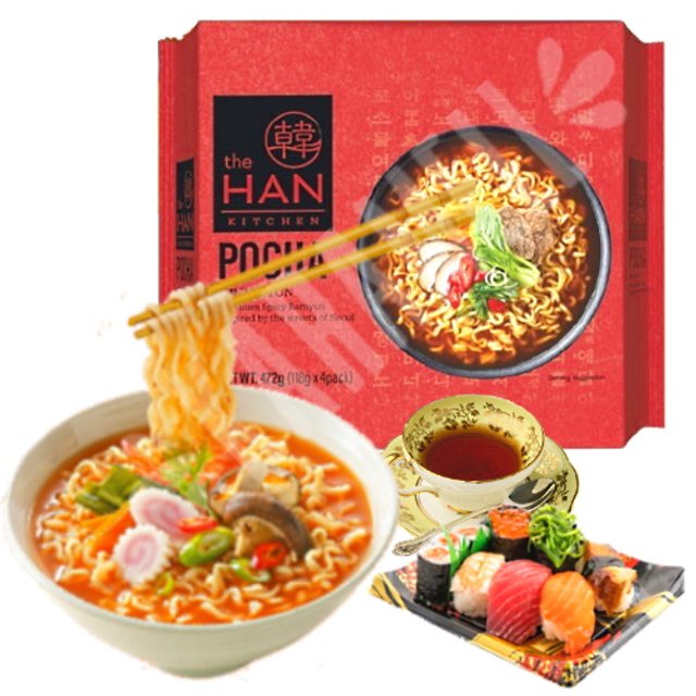 Lamen Pocha Ramyun Sabor Vegetais & Carne Picante - Importado Coreia