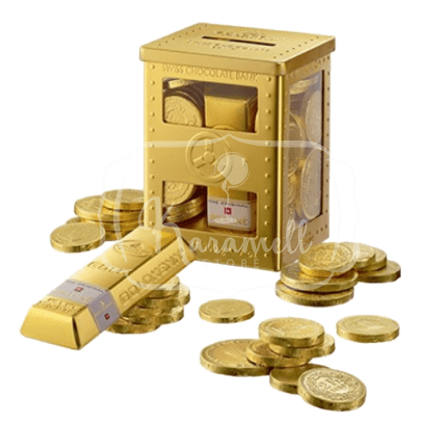 Goldkenn Gift Pack - Moedas de Chocolate & Cofre - Importado da Suíça