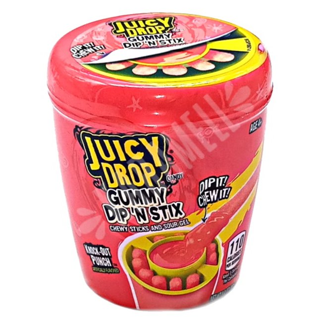 Bala Juice Drop Gummy Dip'n Stix Knock Out Punch - Importado