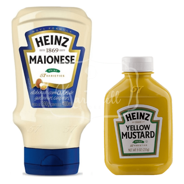 KIT Heinz: 1 Maionese e 1 Yellow Mustard - Importado EUA