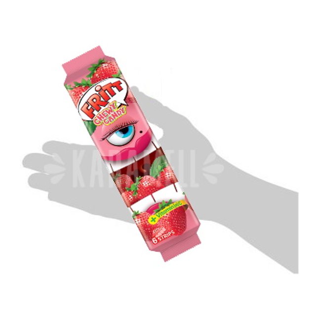 Bala Mastigável Strawberry Chewy Candy - Fritt - Importado Polônia