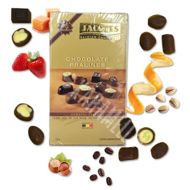 Bombons Chocolate Pralines Sortidos - Jacques - Bélgica