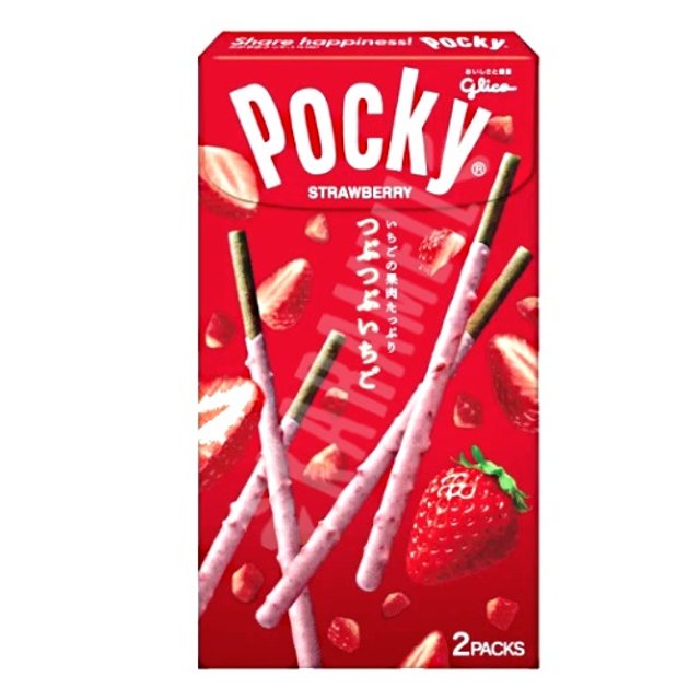 Biscoito Pocky Morango - Glico - Importado Japão