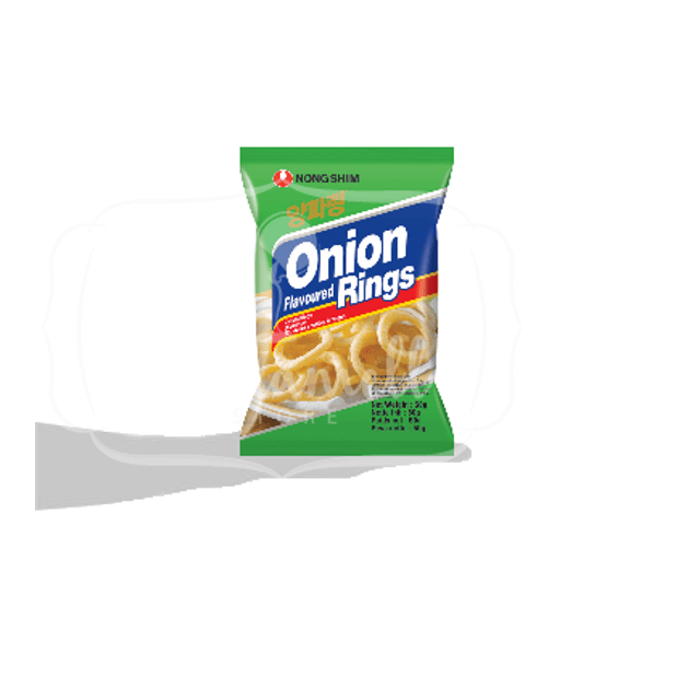 Nongshim Onion Rings - Aneis de Cebola 90g - Salgadinho Importado Coreia