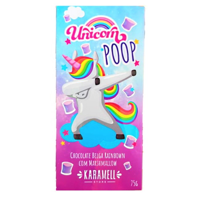 Chocolate Belga Rainbown Marshmallow Unicorn Poop - Linha Karamell 