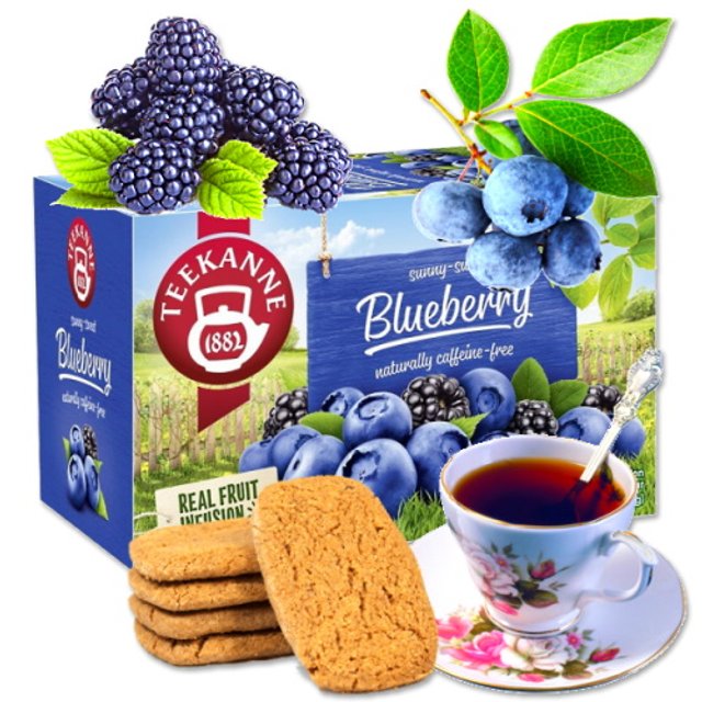 Chá Caffeine Free Blueberry - Teekanne - Importado Alemanha