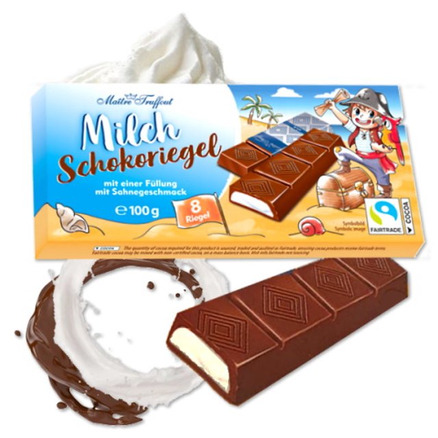 Milch Schokoriegel Maitre Truffout - Chocolate e Creme - Áustria 