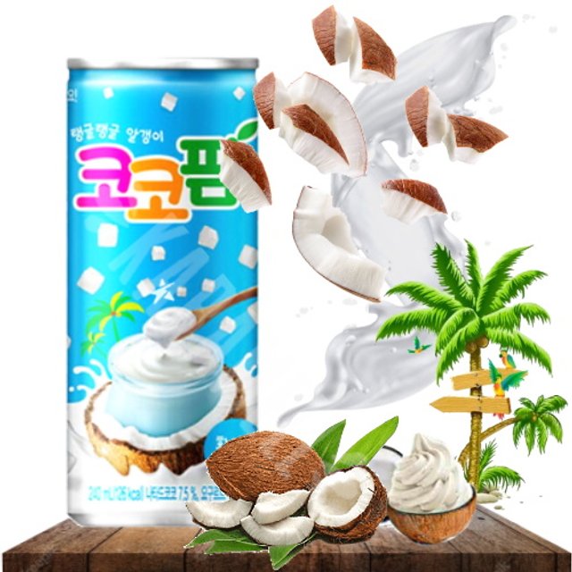 Suco Coco Palm White Yoghurt - Haitai - Importado Coreia 