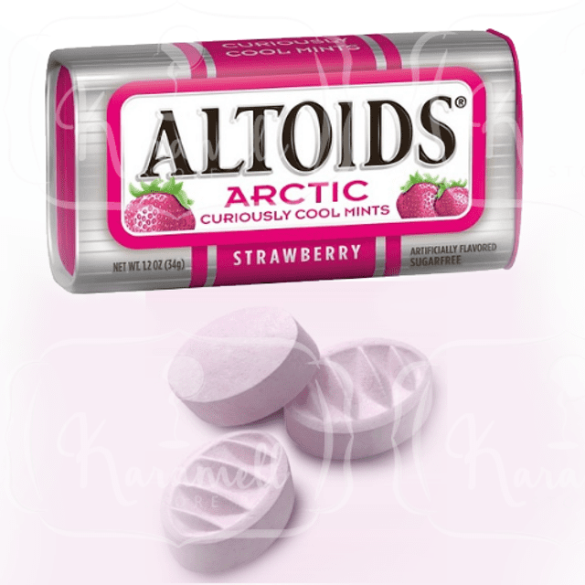 Altoids Artic Strawberry - Pastilhas Sabor Morango - Importado dos Estados Unidos * Sugar Free *
