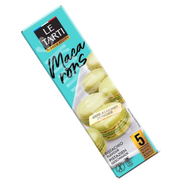 Macarons Pistachio - Biscoito Le Tarti - Importado Rússia