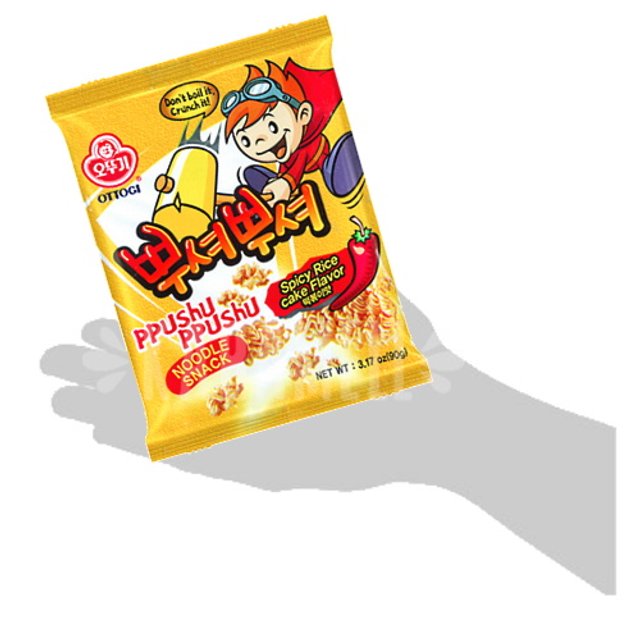 Salgadinho Picante Ppushu Ppushu Spicy Rice Snack - Ottogi - Coreia