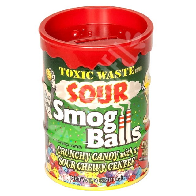 Toxic Waste Sour Smog Balls Bank - Balas Super Ácidas - Paquistão