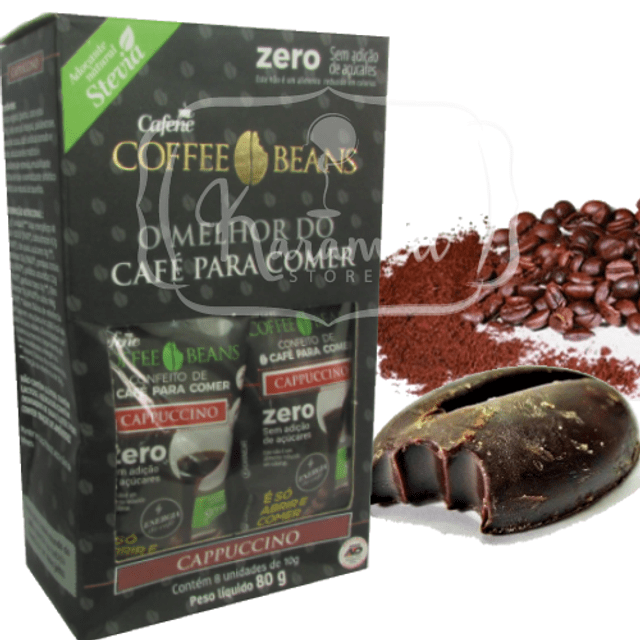 Coffee Beans ZERO - O Café para Comer - Sabor Cappuccino