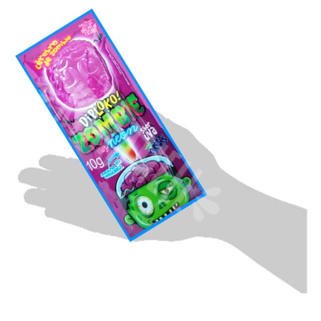 Pirulito Neon Zombie sabor Uva - Dip Loko - Importado
