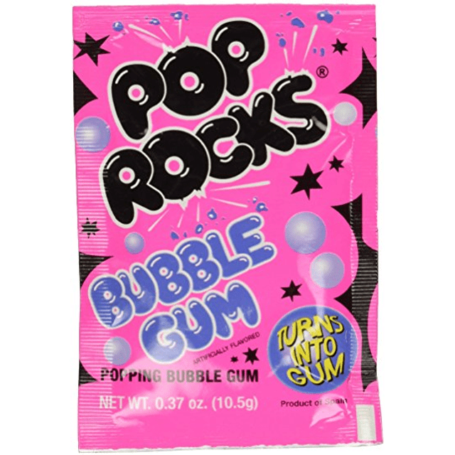 Pop Rocks Bubble Gum - Balas Explosivas Sabor Chiclete - Importado dos EUA