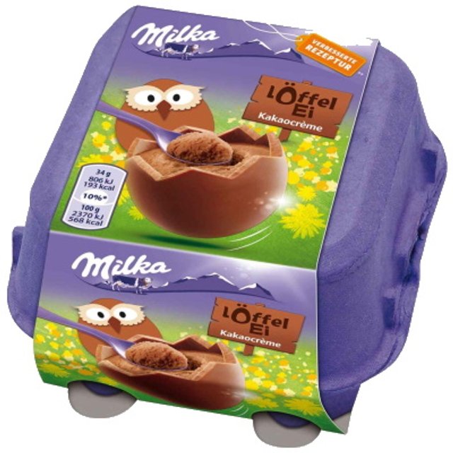 Milka Loffel Ei - Ovinhos de Chocolate Recheados Com Mousse de ...