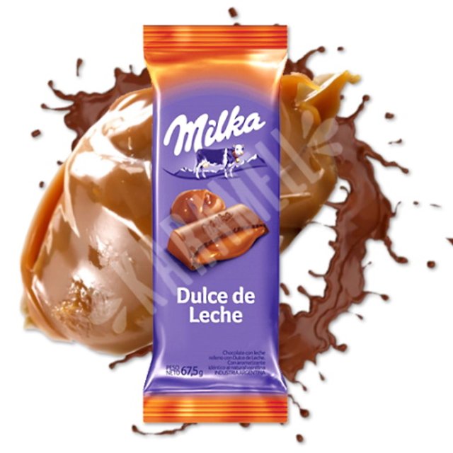 Milka Dulce de Leche - Chocolate recheado com doce de leite - Argentina