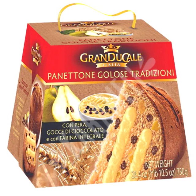 Panettone GranDuCale com Pera e Chocolate - Importado Itália