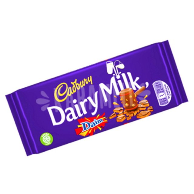 Chocolate ao Leite Caramelo Dairy Milk Daim - Cadbury - Inglaterra