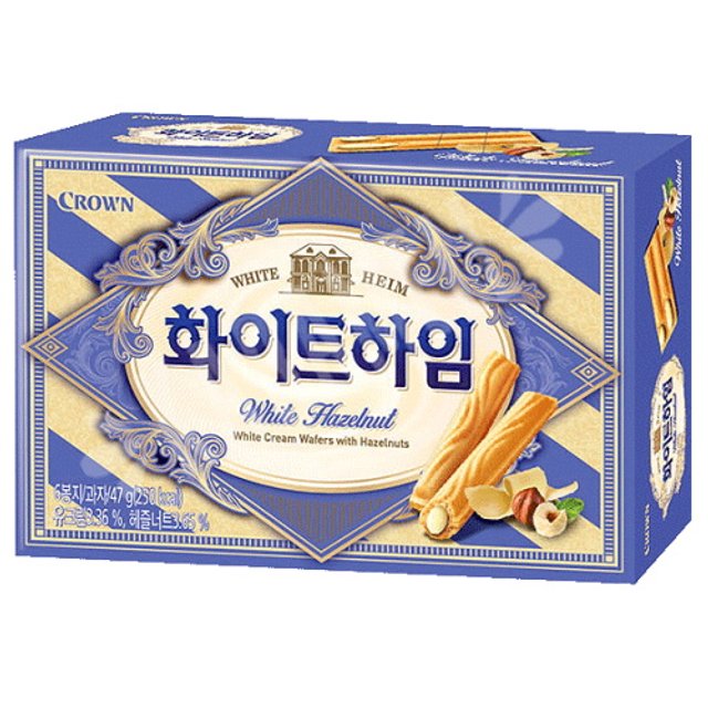 Biscoito Crown White Heim Hazelnut - Importado Coreia