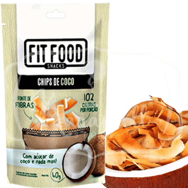 Fit Food Snacks - Chips de Coco Com Açúcar de Coco