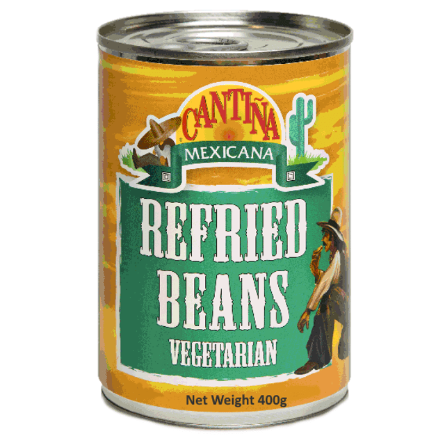 Cantina Mexicana Refried Beans Vegetarian - Feijões Vegetarianos Refogados Temperados - Importado da Holanda