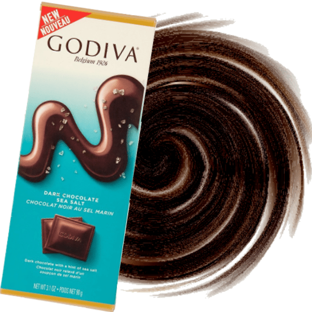 Godiva Dark Chocolate Sea Salt Bar - Chocolate & Sal Marinho - Importado da Bélgica - 90g